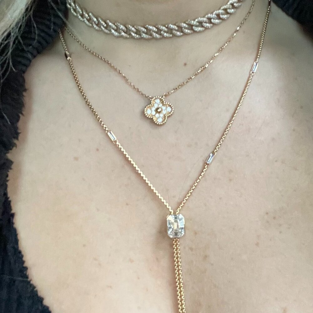 David Yurman Stax Lariat Baguette Slider Necklace 36-Inch - One of a Kind